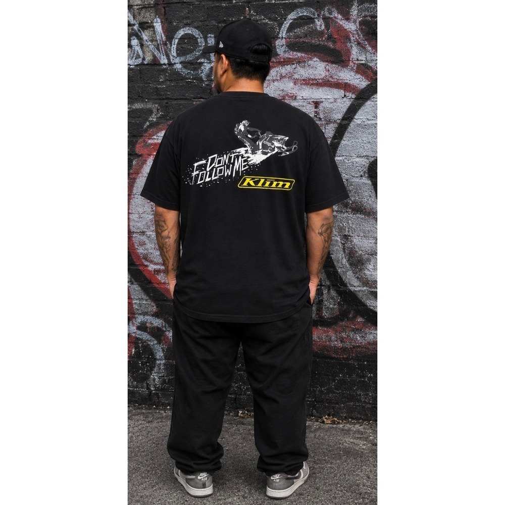 Klim Shirt Mens 2XL Black Short Sleeve Snowmobile Graphic Motorcycle Logo Tee